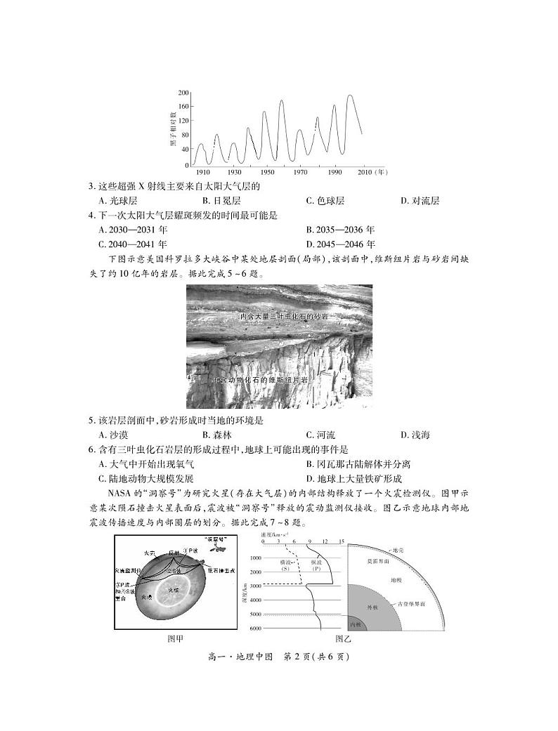 2027届江西省上进高一11月·地理中图第2页