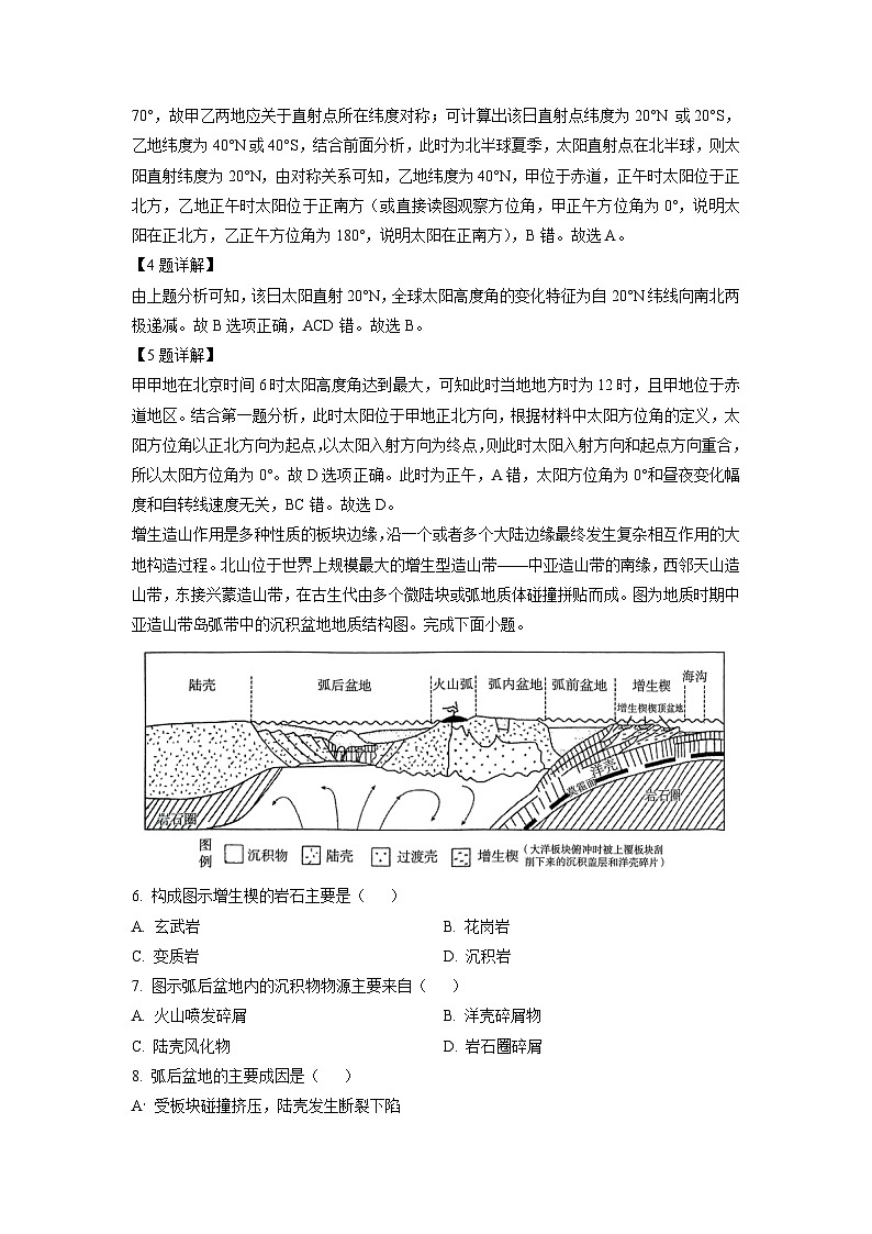 2023-2024学年河南省部分名校高二(上)期中地理试卷(解析版)03