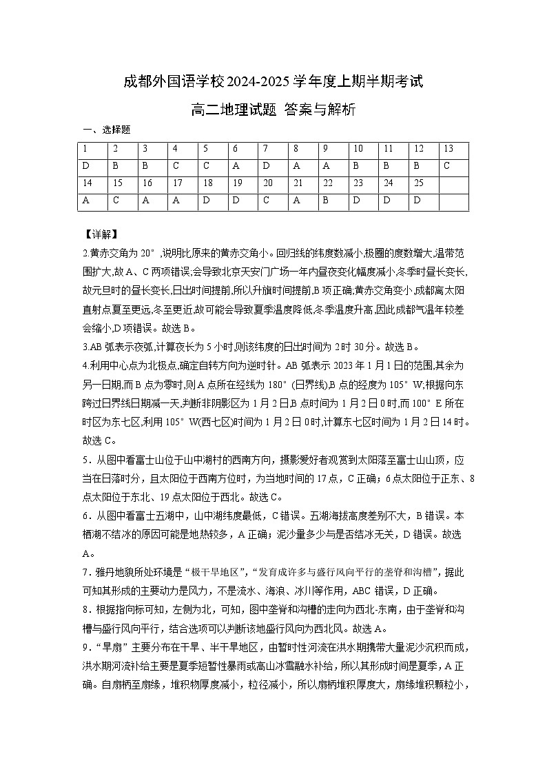 高二地理答案第1页