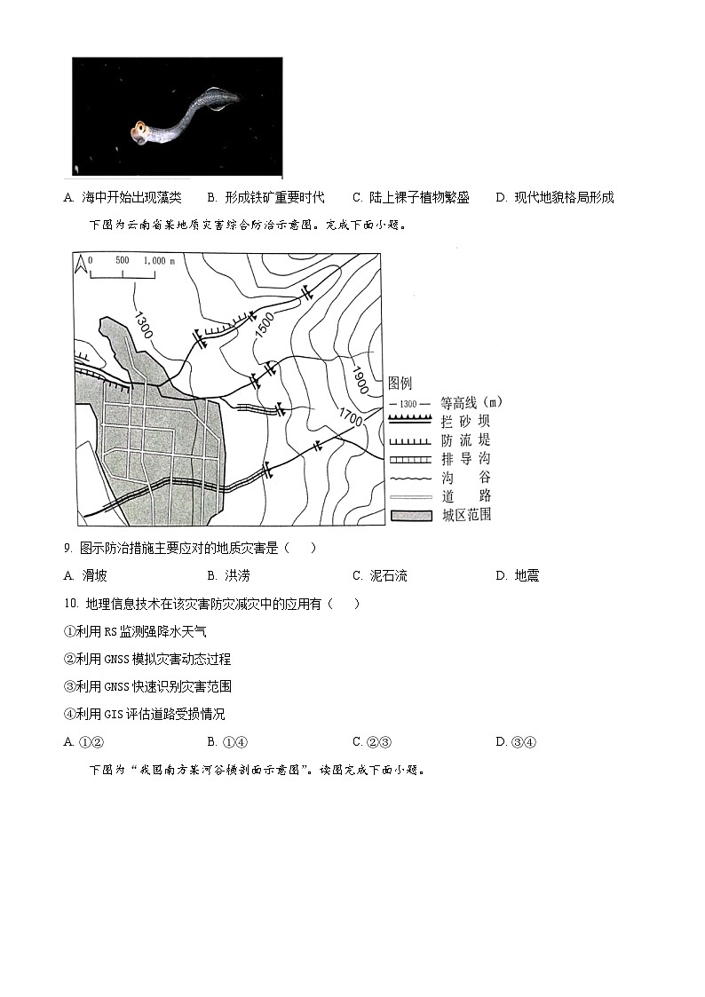 浙江省台州市山海协作体2024-2025学年高一上学期11月期中联考地理试题 Word版无答案第3页