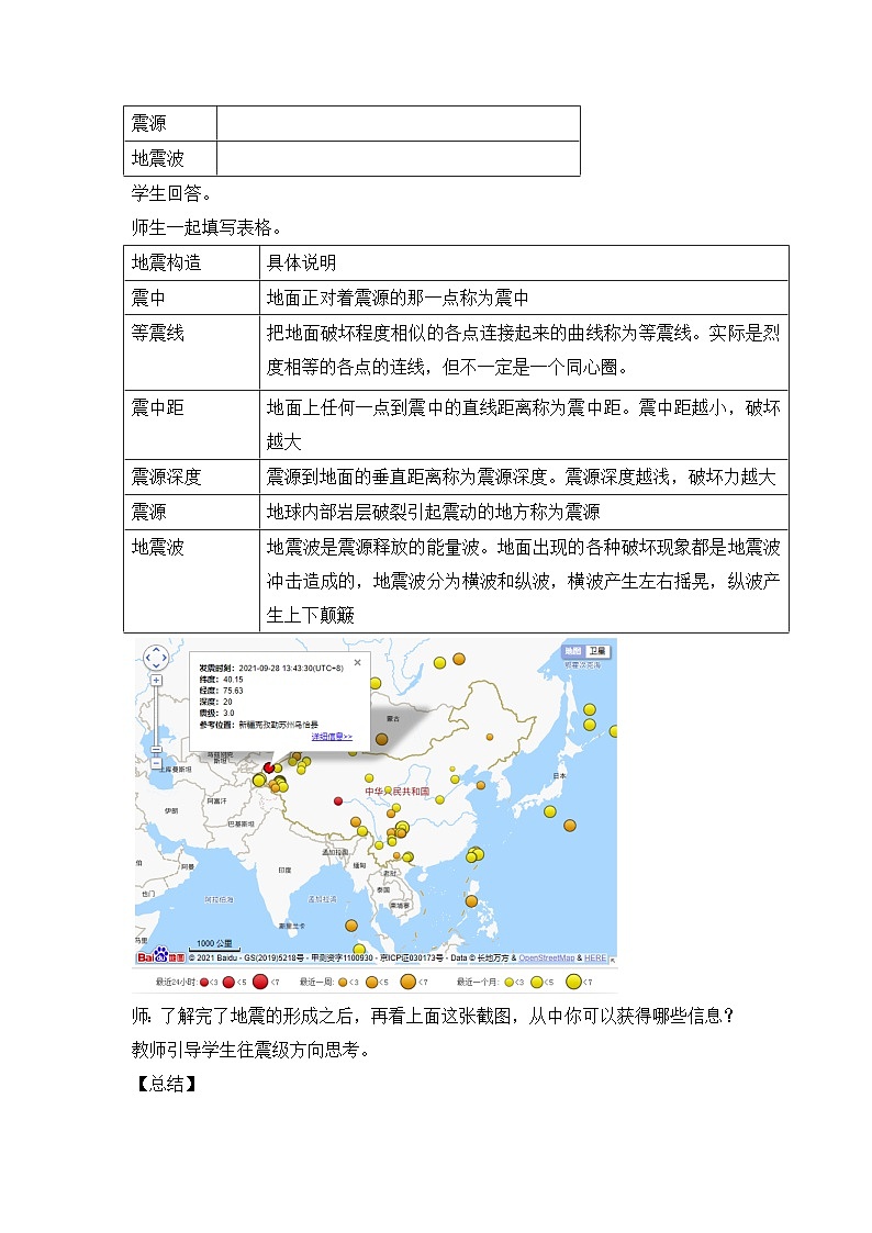 人教版高中地理必修第一冊(cè)6.2 地質(zhì)災(zāi)害 (1) 教案第3頁(yè)