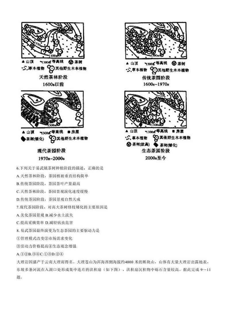 2024~2025学年重庆市第一中学校高三上12月适应性月考地理试卷(含答案)第2页