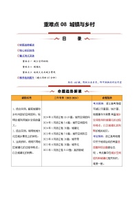 重難點08 城鎮(zhèn)與鄉(xiāng)村-2025年高考地理 熱點 重點 難點 專練（浙江專用）