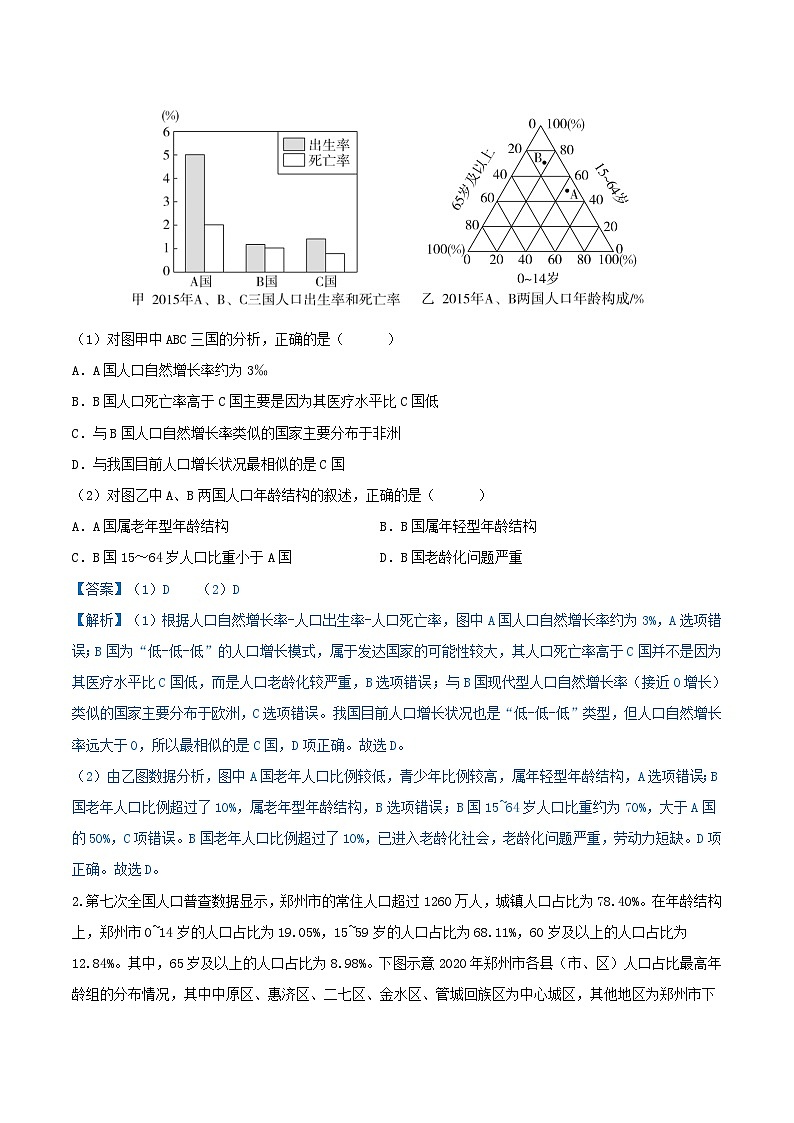 重难点专题10 人口变化与环境-2025年高考地理 热点 重点 难点 专练(上海专用)(原卷版)第3页