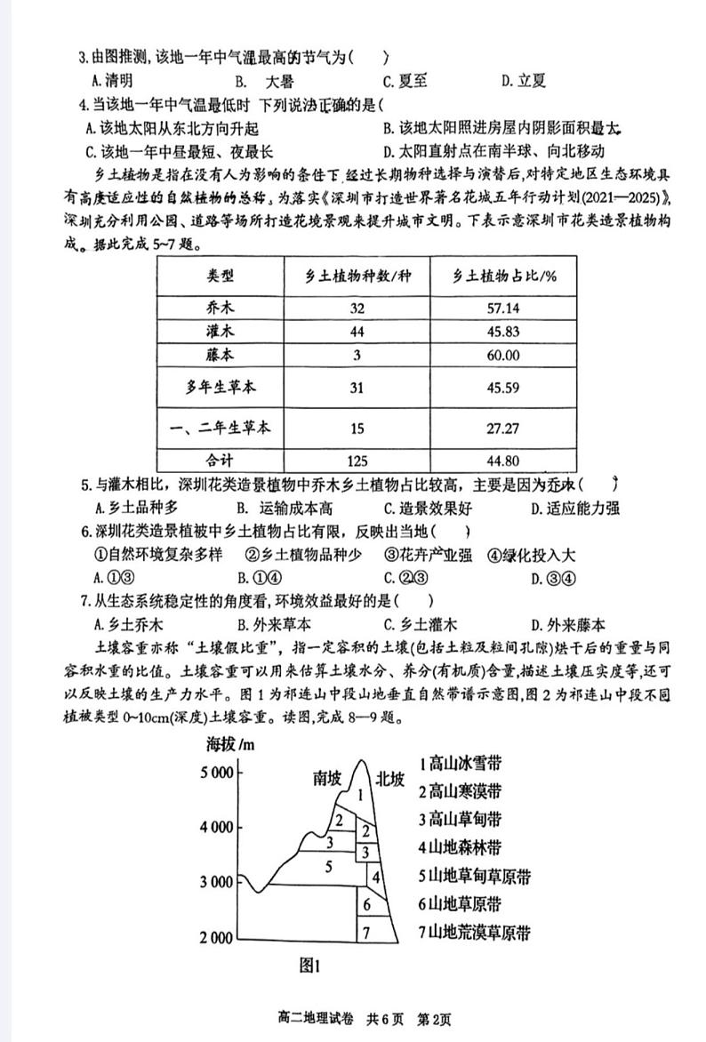 湖南省长沙市宁乡市2024-2025学年高二上学期1月期末地理试题第2页