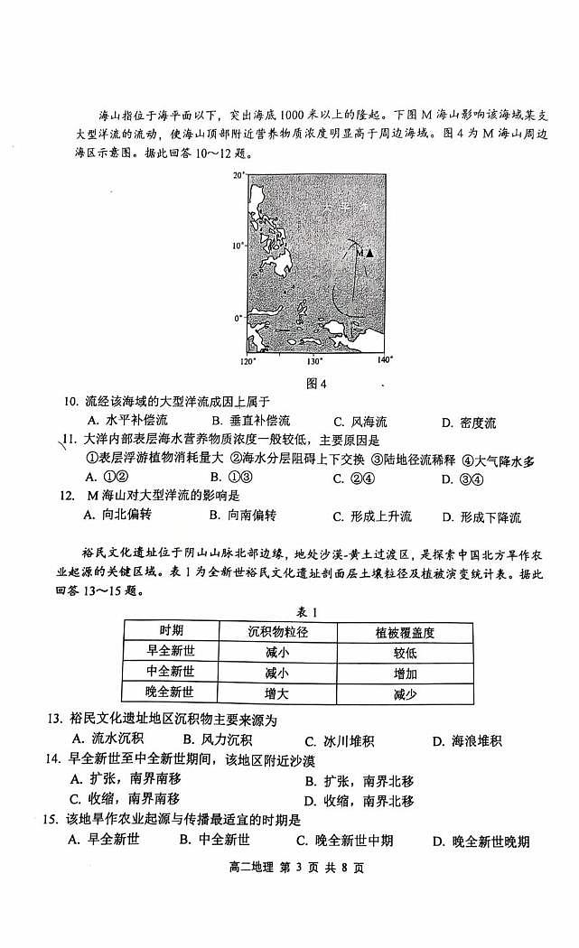 江苏省徐州市2024-2025学年高二上学期1月期末地理试题第3页