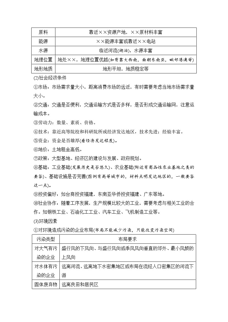 第一部分 大单元十 工业、服务业与地区产业结构变化 --2025年高考地理大二轮专题复习题库(讲练)第2页