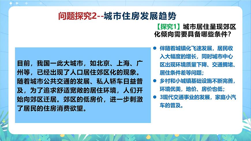 人教版（2019）高中地理必修第二冊問題探究《從市區(qū)到郊區(qū)你選擇住在哪里》（課件）第8頁