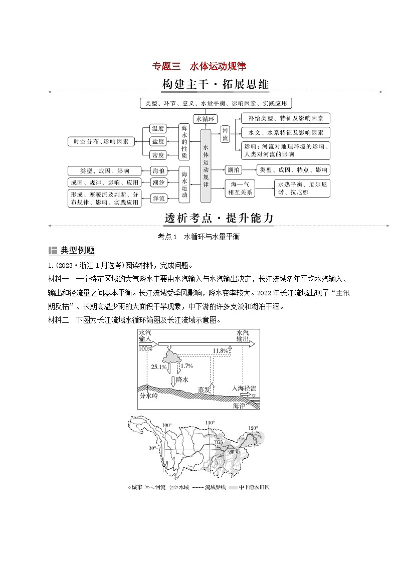 2025屆高考地理二輪專題復(fù)習(xí)與測試第一部分專題篇專題三水體運(yùn)動(dòng)規(guī)律第1頁