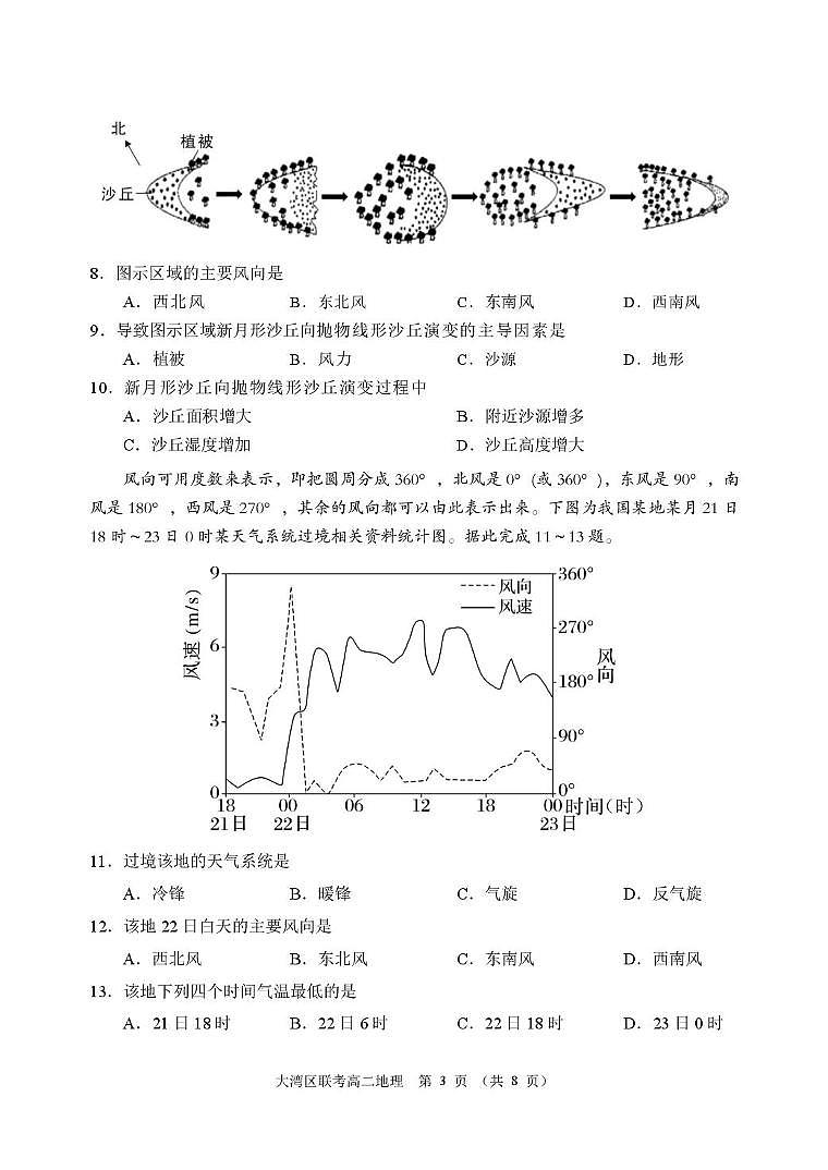 广东省大湾区2024-2025学年高二第一学期期末统一测试地理试卷第3页