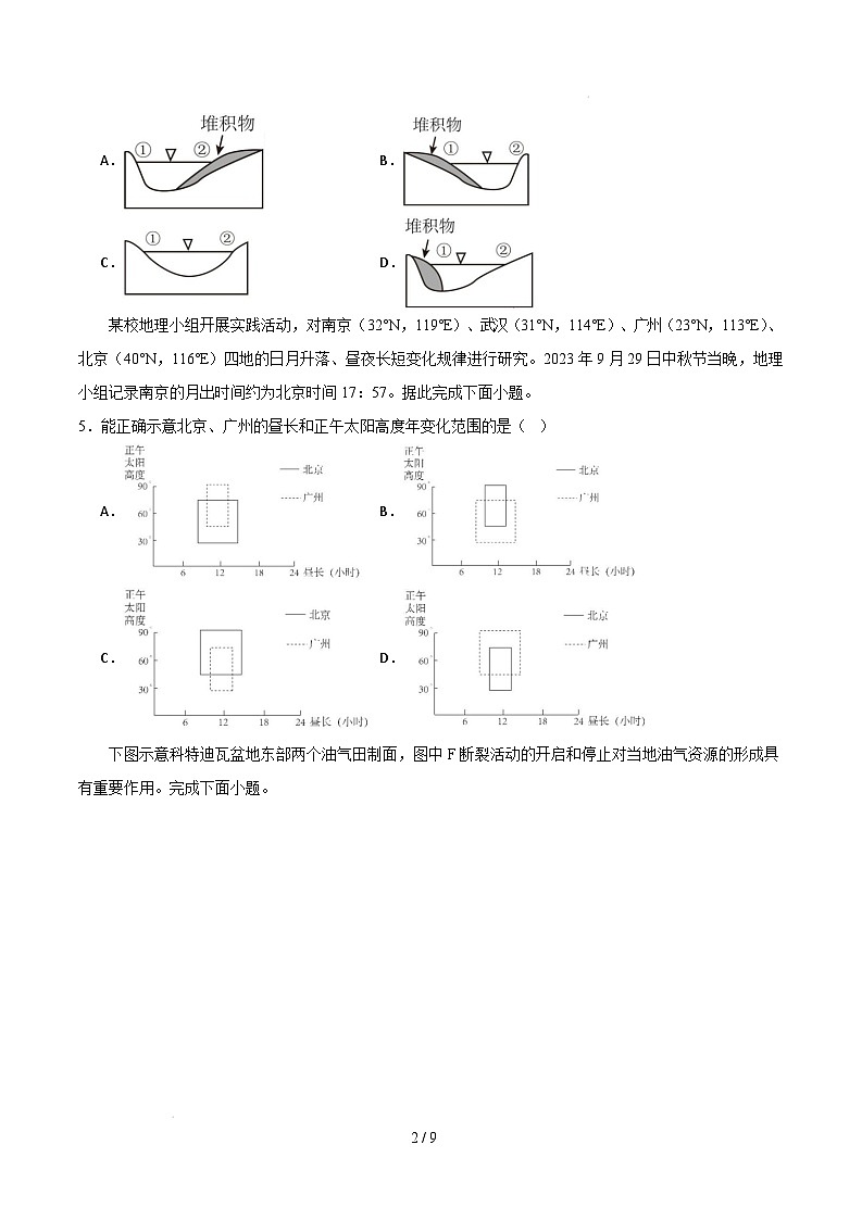 高二试题 高二地理开学摸底考(湘教版2019)(考试版)第2页