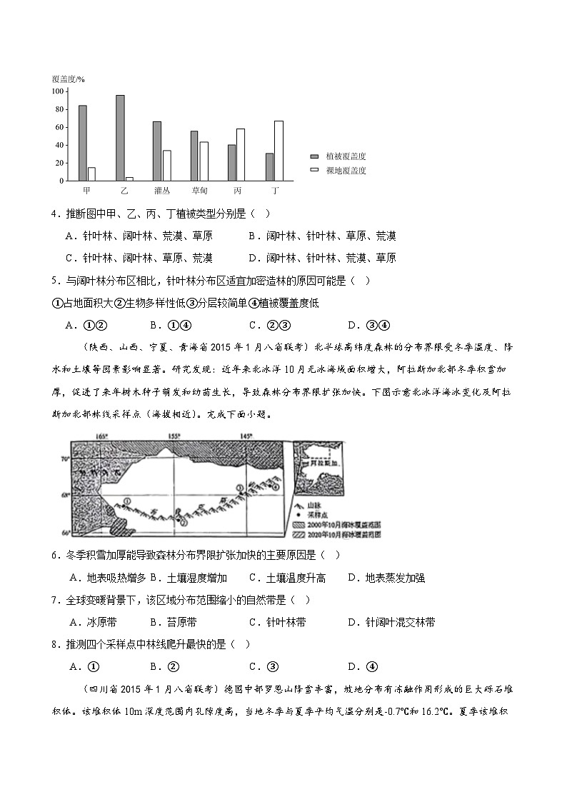 专题03整体性和差异性-2025年1月八省联考地理真题分类汇编(原卷版)第2页