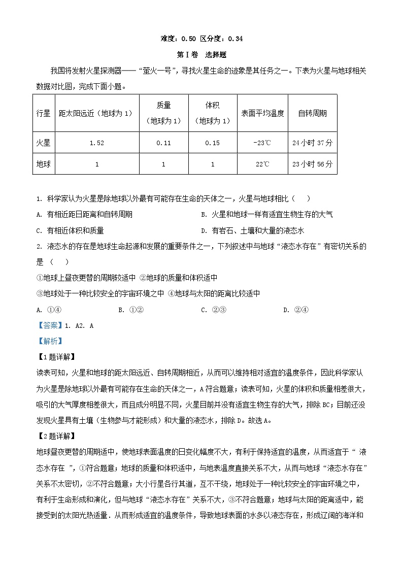 重庆市2023_2024学年高一地理上学期12月月考试题含解析