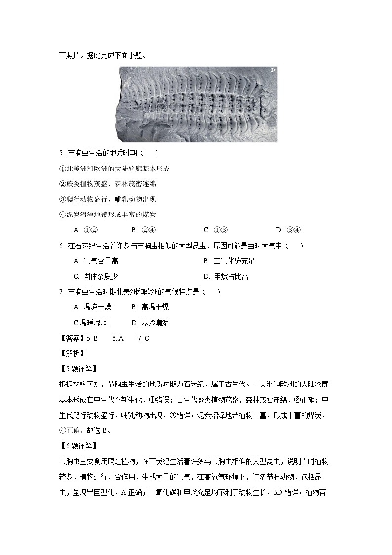 湖南省部分学校2024-2025学年高一上学期12月月考地理试卷(解析版)第3页