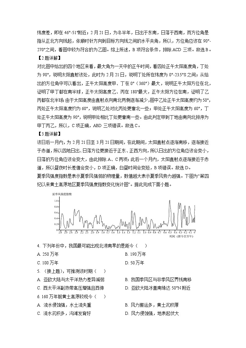 2024屆江蘇省新高考基地學校第五次大聯(lián)考模擬預測地理試卷（解析版）第2頁