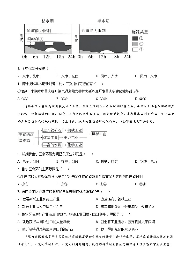山東省莘縣第一中學(xué)2024-2025學(xué)年高二下學(xué)期開學(xué)收心考試地理試題（原卷版）第2頁