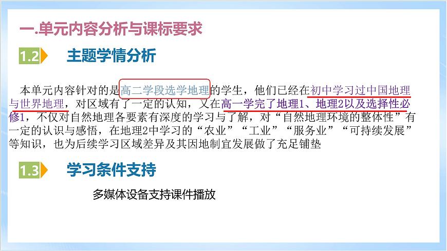人教版高中地理選修二第一章《區(qū)域與區(qū)域發(fā)展》單元解讀課件第6頁