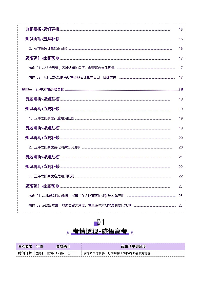 专题02 地球运动(讲义)(原卷版)更新第2页