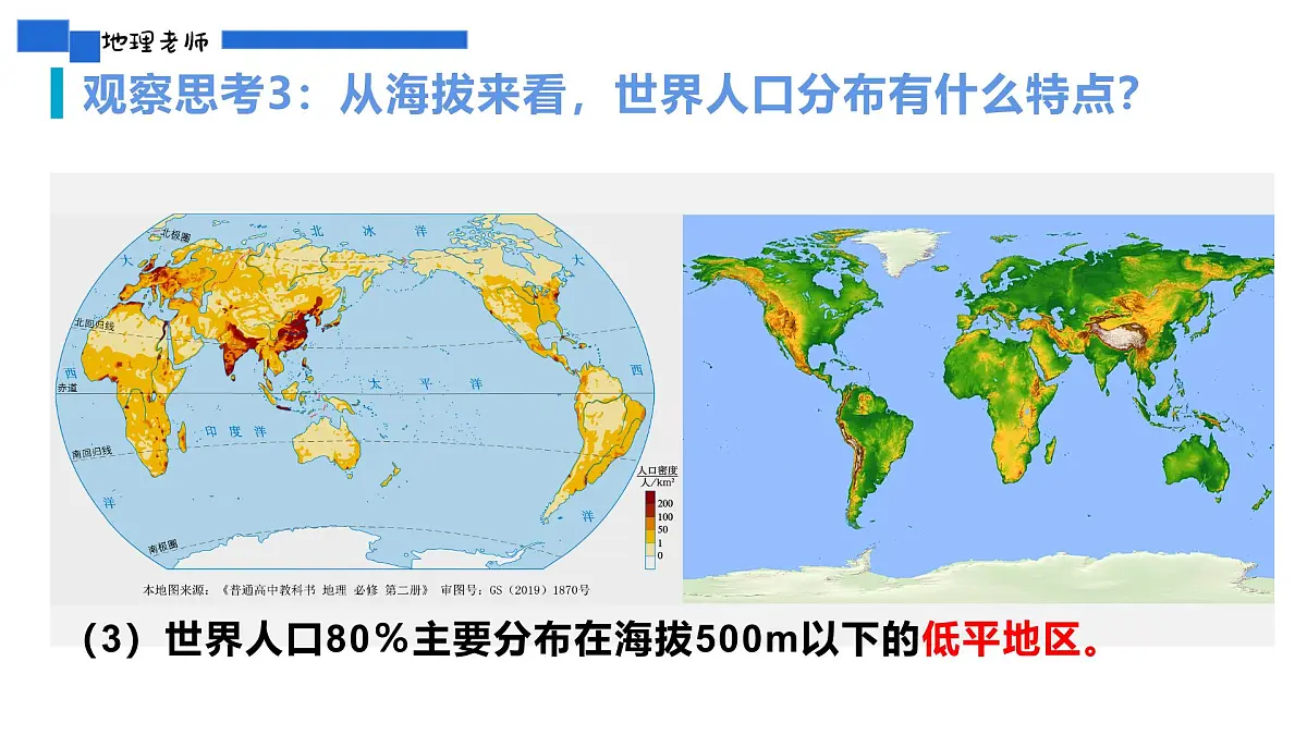 人教版2025高中地理必修二1.1人口分布 课件第6页