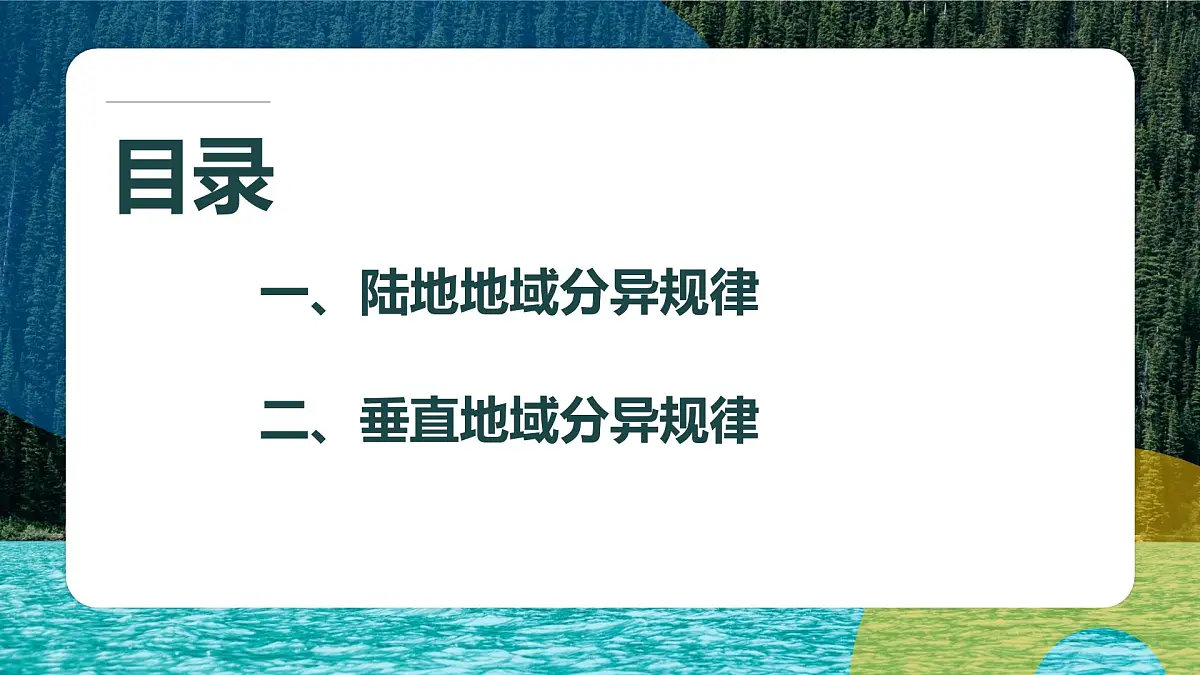 人教版2025高中地理选择性必修一5.2《自然环境的地域差异性》 课件第3页