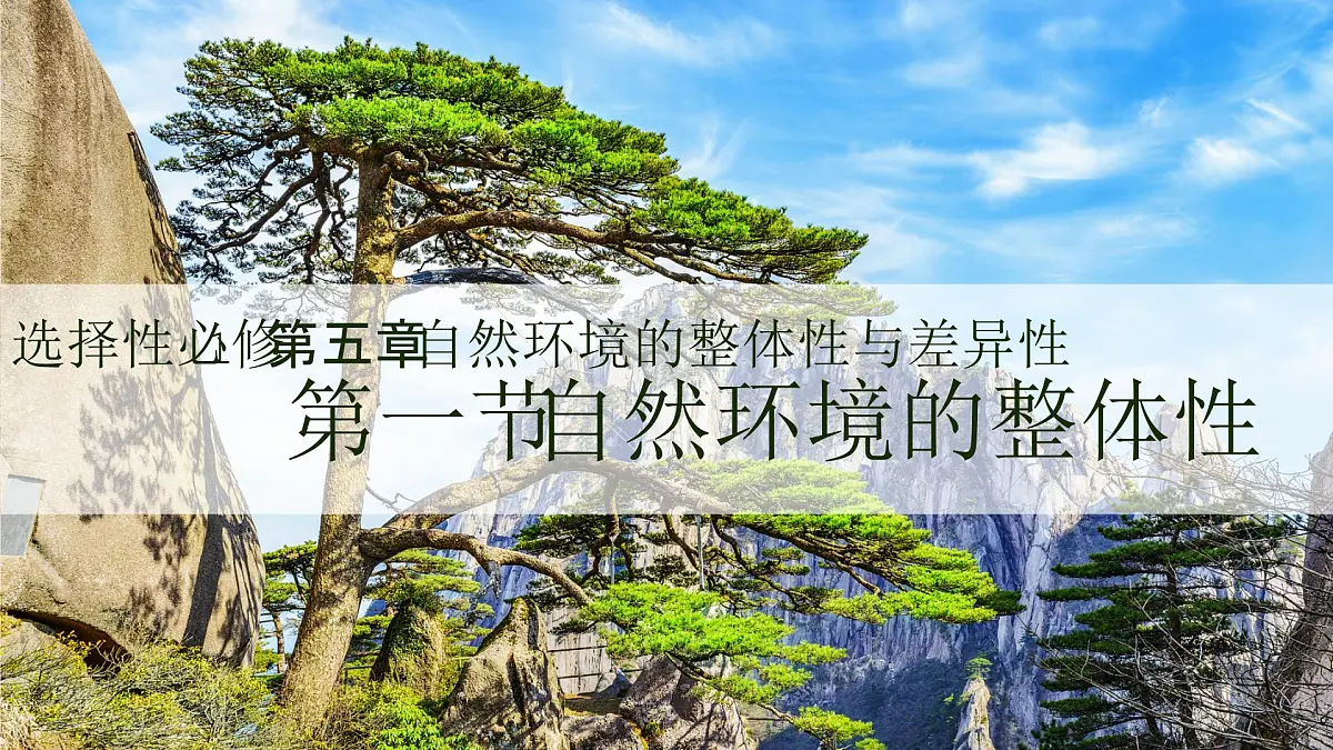 人教版2025高中地理选择性必修一5.1自然环境的整体性 课件第1页