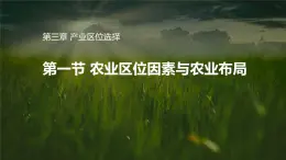 地理湘教版（2019）必修二3.1農(nóng)業(yè)區(qū)位因素與農(nóng)業(yè)布局課件