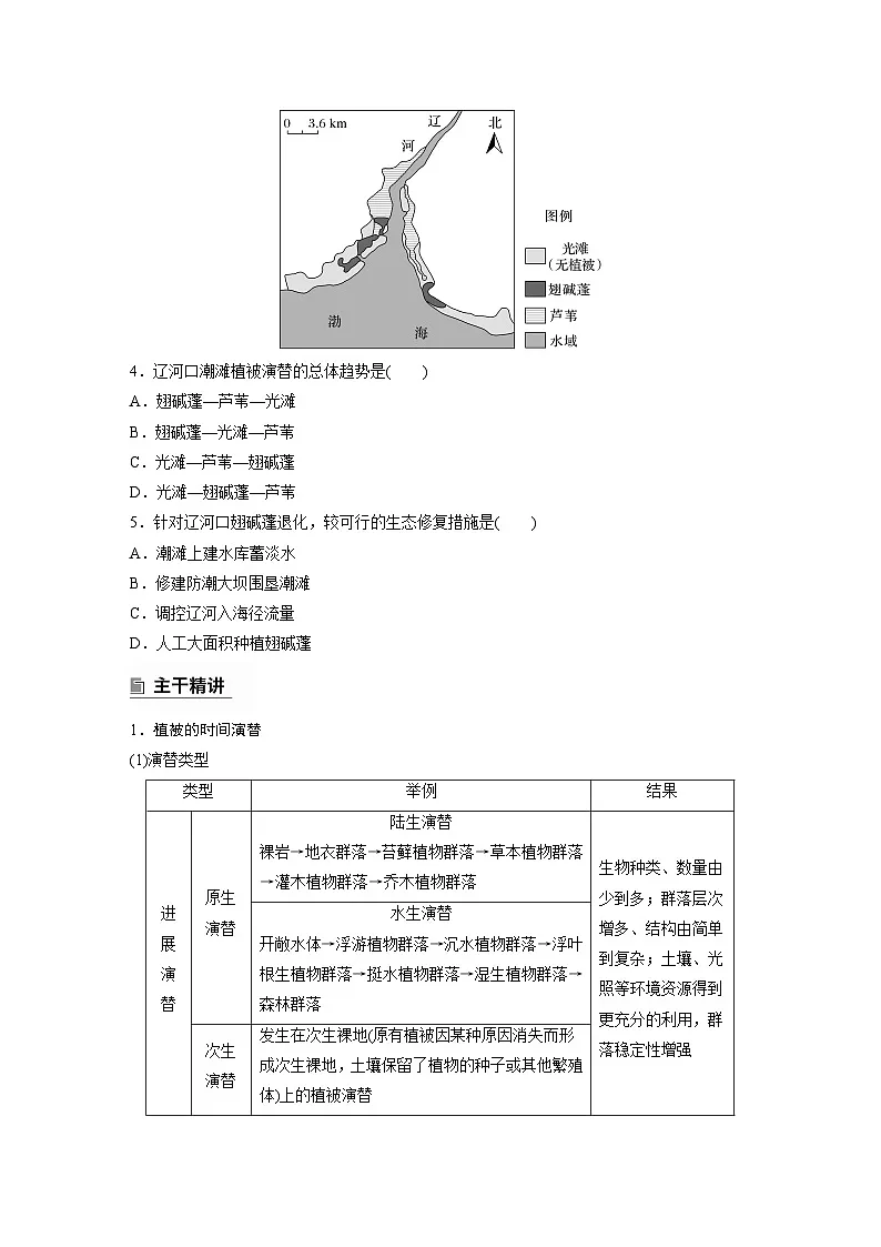 第一部分 素养2 专题5 主题6 植被演替 学案(含答案)第2页