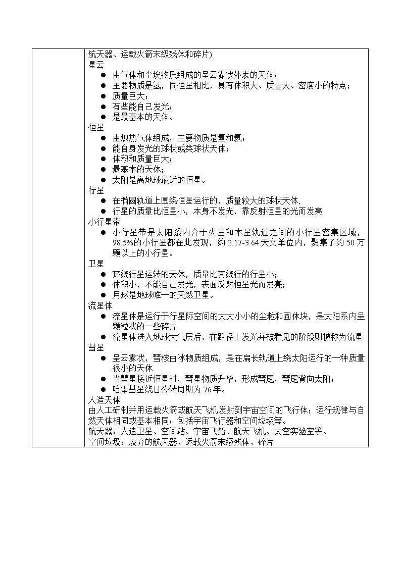 人教版高中地理 必修 第一册 1-1《地球的宇宙环境》教案第2页