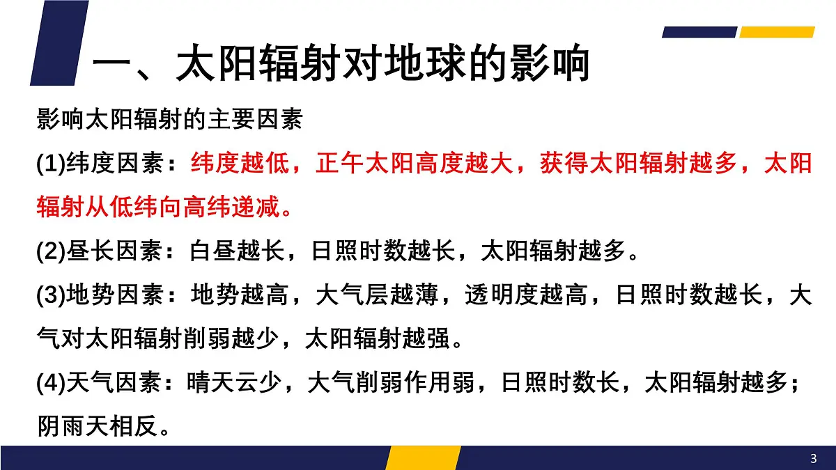 人教版高中地理 必修 第一册 1-2《太阳对地球的影响》课件第3页