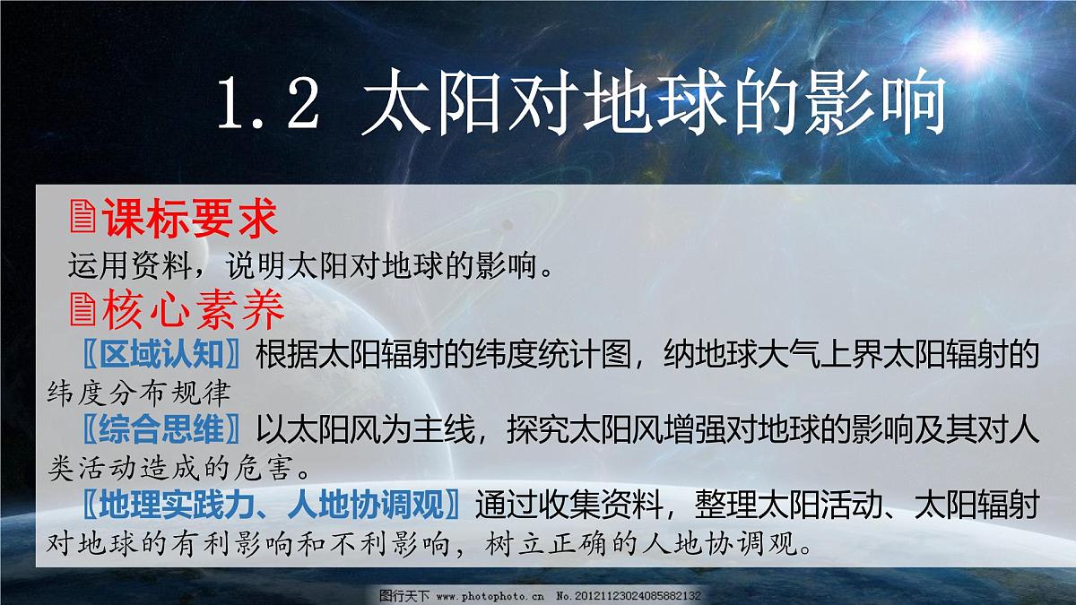 人教版高中地理 必修 第一册 1-2《太阳对地球的影响》课件第2页