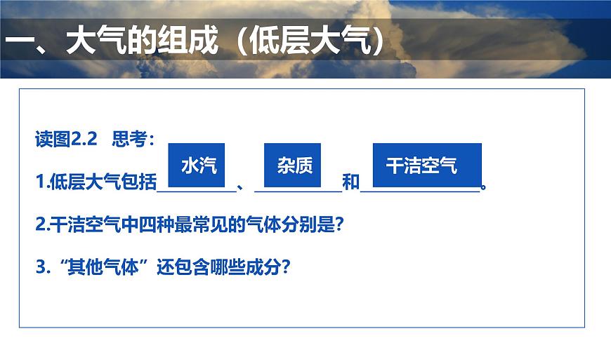 人教版高中地理 必修 第一冊 2-1《大氣的組成和垂直分層》課件第6頁