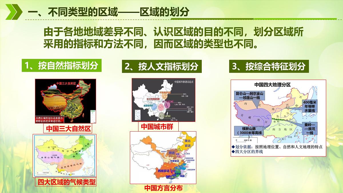 人教版高中地理选择性必修2 1-1《多种多样的区域》(第1课时)课件第6页