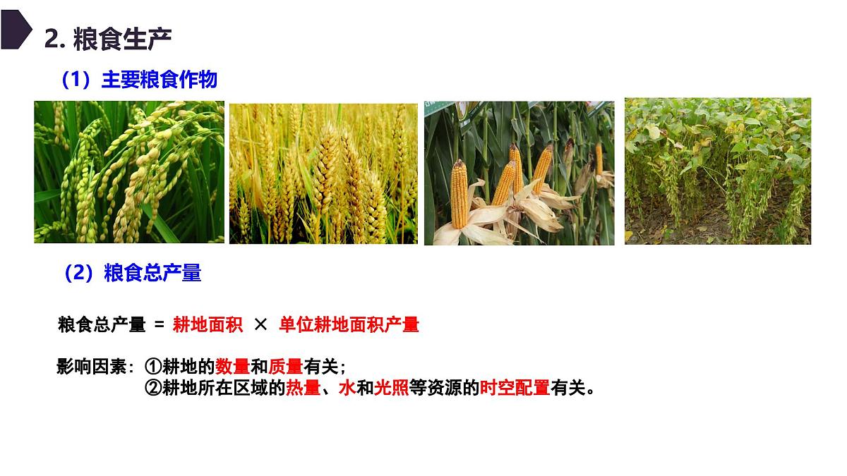 人教版高中地理选择性必修3 2-1中国的耕地资源与粮食安全教学课件第7页
