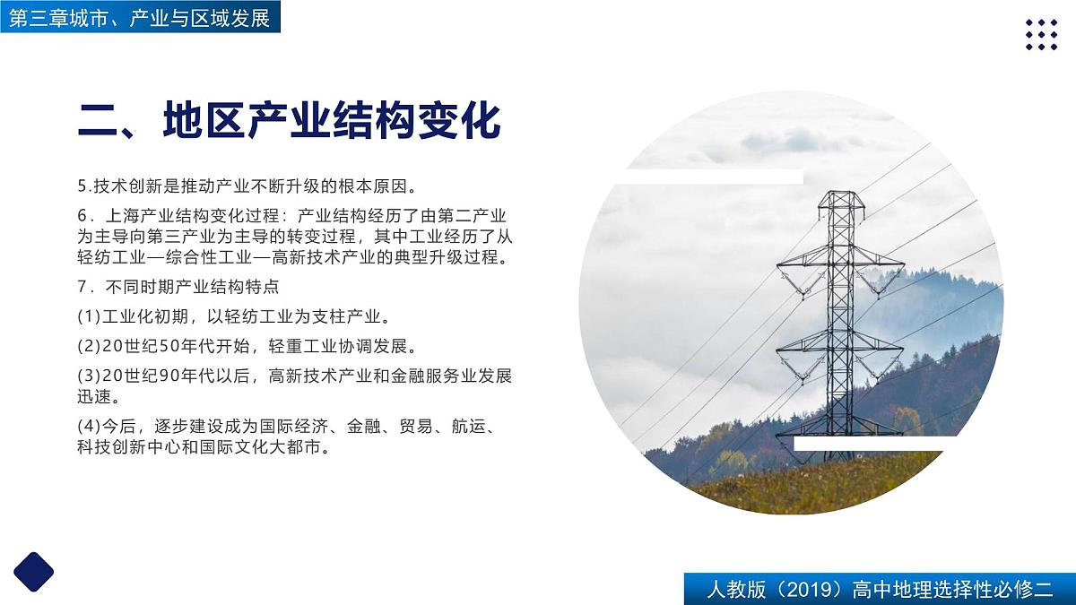 人教版高中地理选择性必修2 第三章【复习课件】《城市、产业与区域发展》第7页