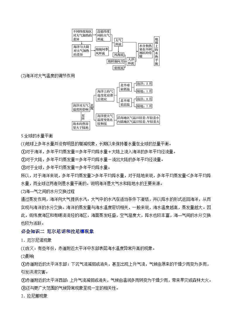人教版高中地理 选择性必修1 4-3海—气相互作用【讲义】(原卷版无答案)第2页