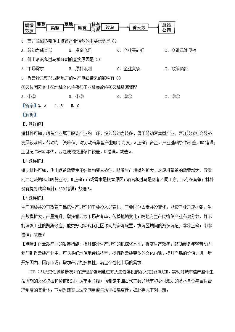 安徽省芜湖市2024届高三地理下学期5月教学质量统测试卷含解析第3页