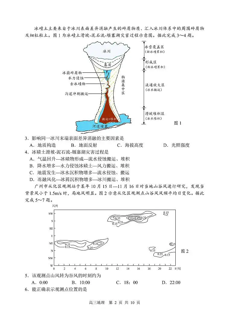 2024届江苏省扬州市高三考前调研模拟-地理试卷(含答案)第2页