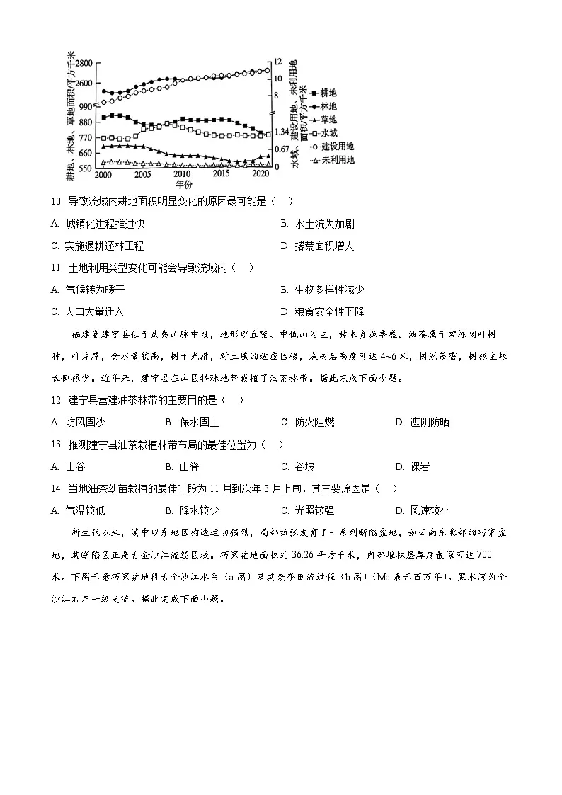 2025届河北省部分示范校高三一模地理试题(原卷版+解析版)第3页