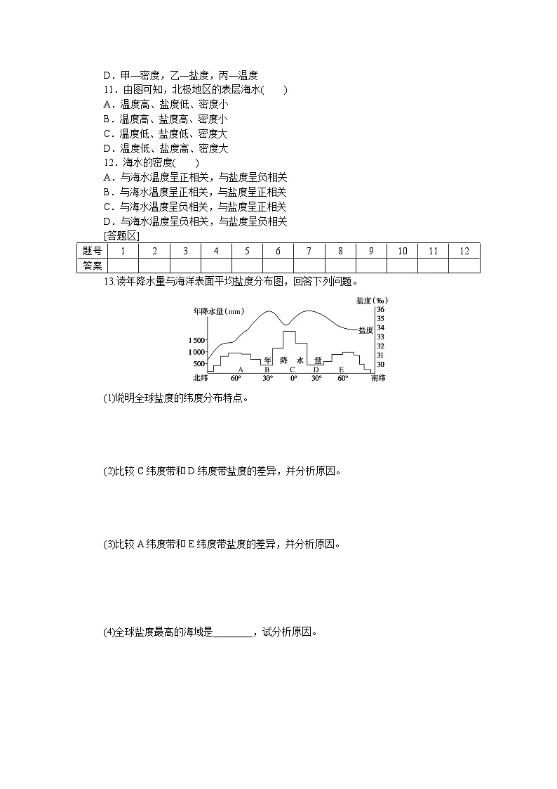 5.鲁教版地理必修第一册-水圈与水循环-课后作业提升+答案第3页
