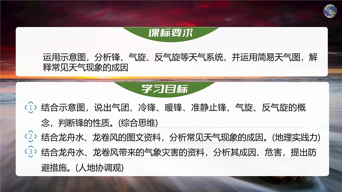 高中地理人教版2025选择性必修一3.1常见的天气系统 课件第2页