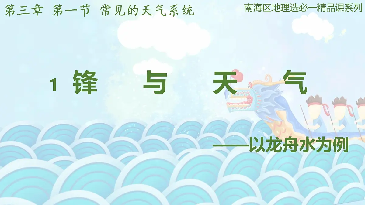 高中地理人教版2025选择性必修一3.1常见的天气系统 课件第3页