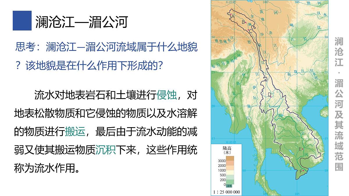 3.3探秘澜沧江—湄公河流域的河流地貌课件 高中地理鲁教版必修一第8页