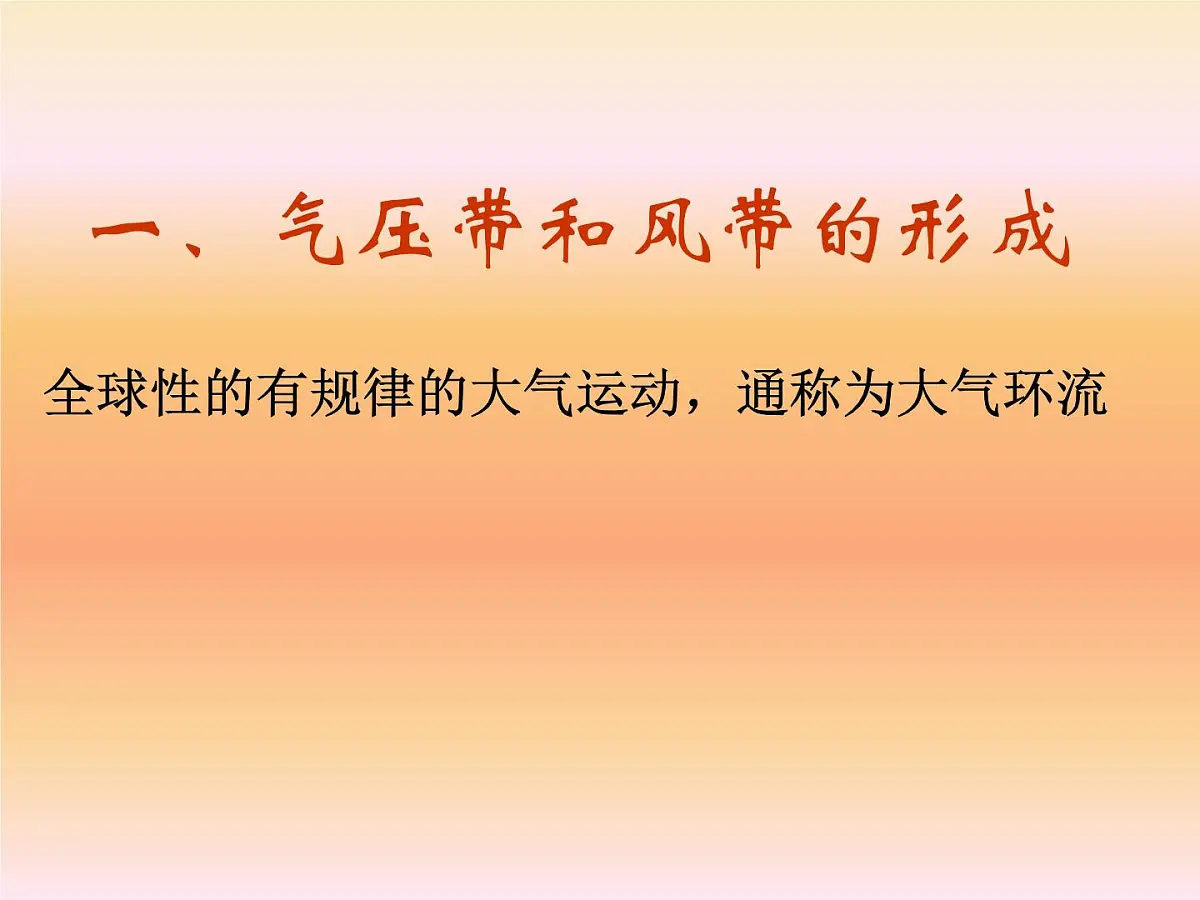 人教版 (新课标)高中地理必修1 2-2《气压带和风带》课件第4页