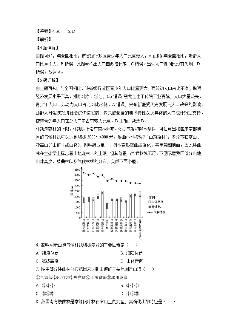 2024届河北省邯郸市高三第三次调研考试地理试卷(解析版)第3页