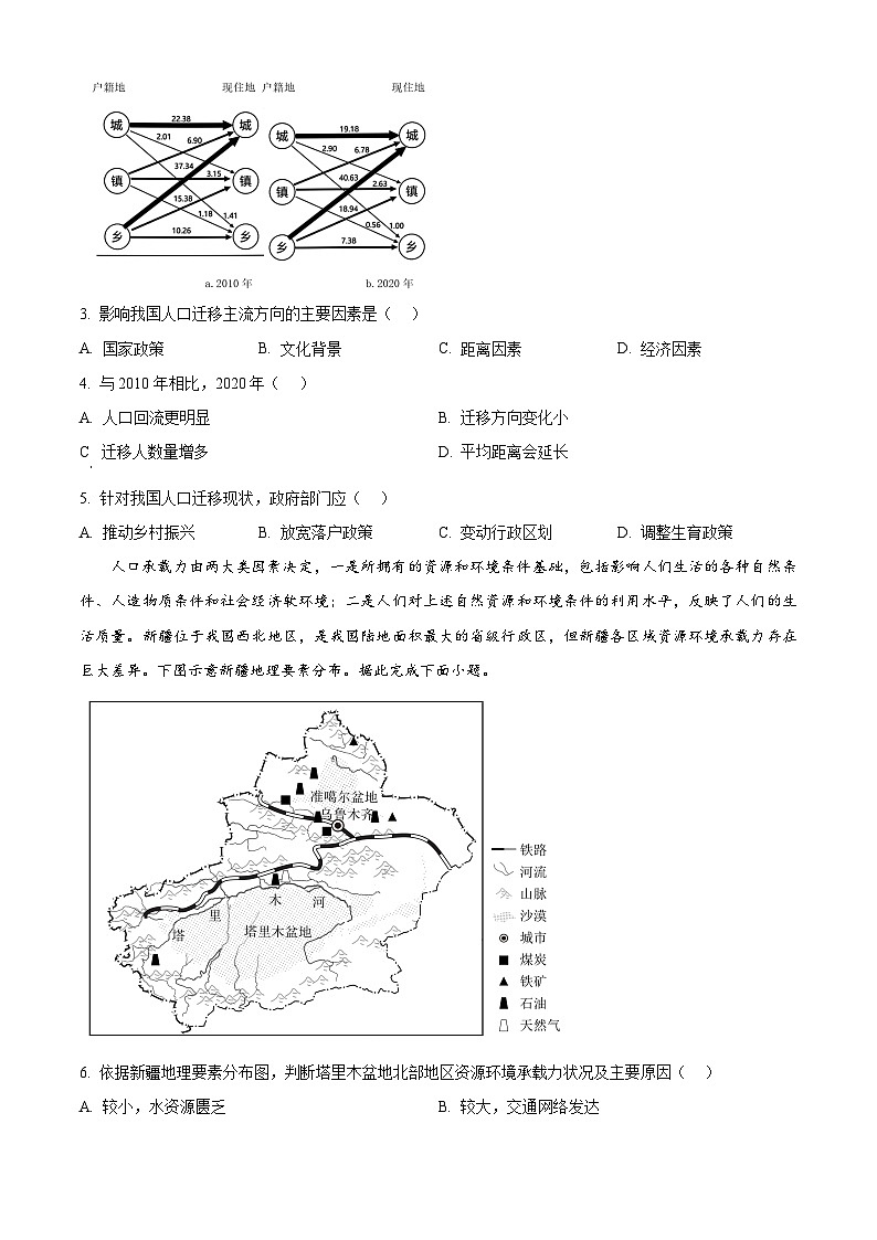 福建省三明市五县联盟2024-2025学年高一下学期期中考试地理试题(原卷版+解析版)第2页
