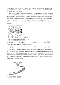 安徽省安庆市2024-2025学年高二下学期2月月考地理检测试题（含答案）
