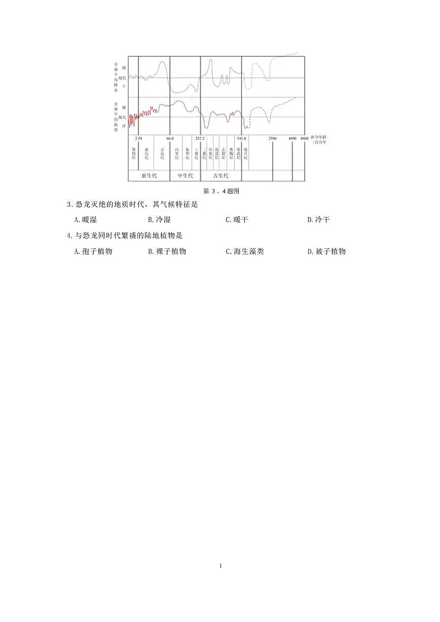浙江省杭州市2022-2023学年高一下学期期末考试地理试卷(含答案)第2页