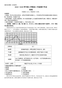 辽宁省点石联盟2024-2025学年高三上学期11月期中地理试题（含答案）