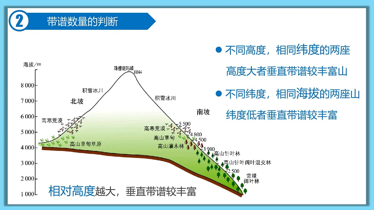 人教版高中地理选择性必修1 5-2复习课件-山地的垂直地域分异规律第5页