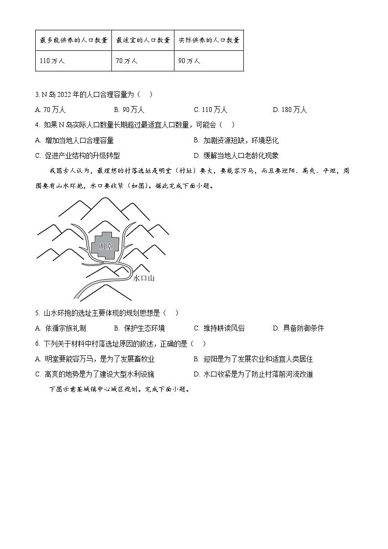 重庆市万州第三中学等多校2024-2025学年高一下学期4月期中考试地理试题(原卷版+解析版)第2页